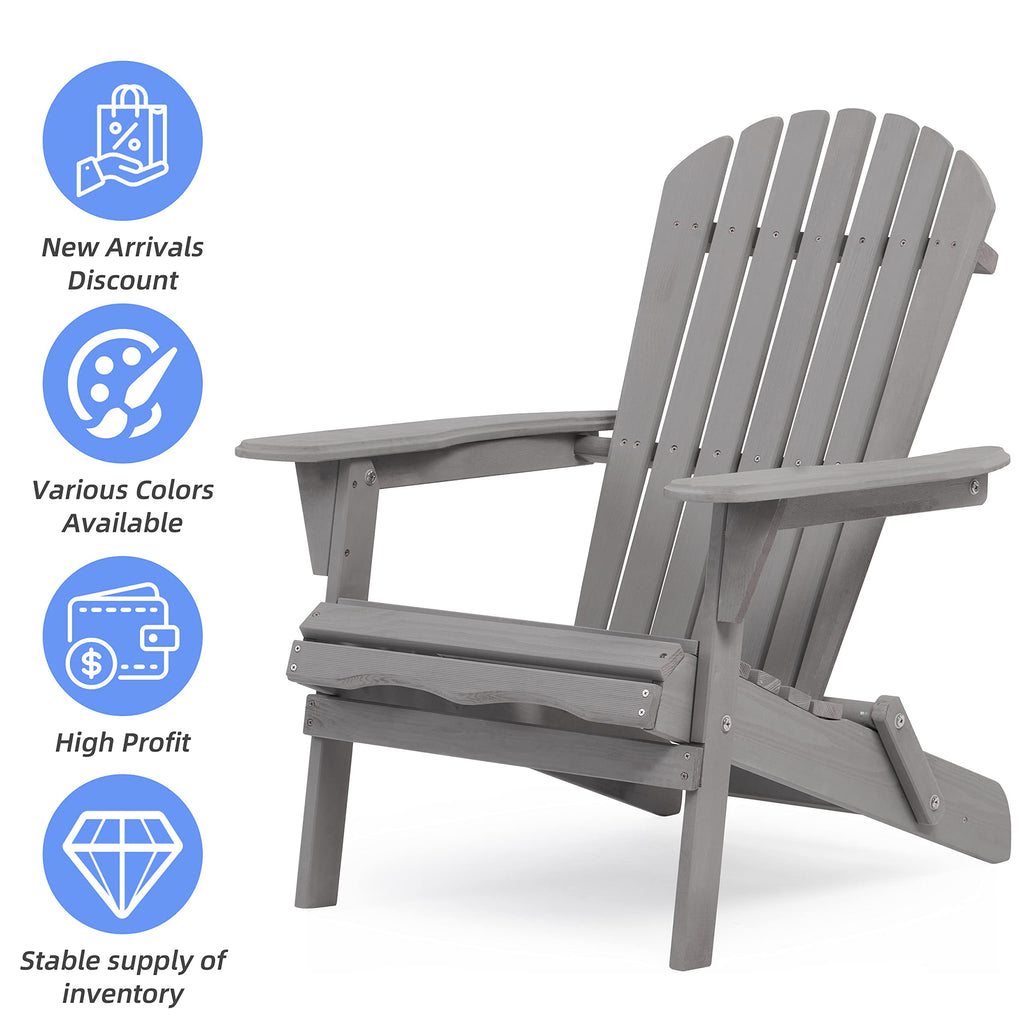 Solid Cedar Wood Adirondack Chairs Set of 2 B22519