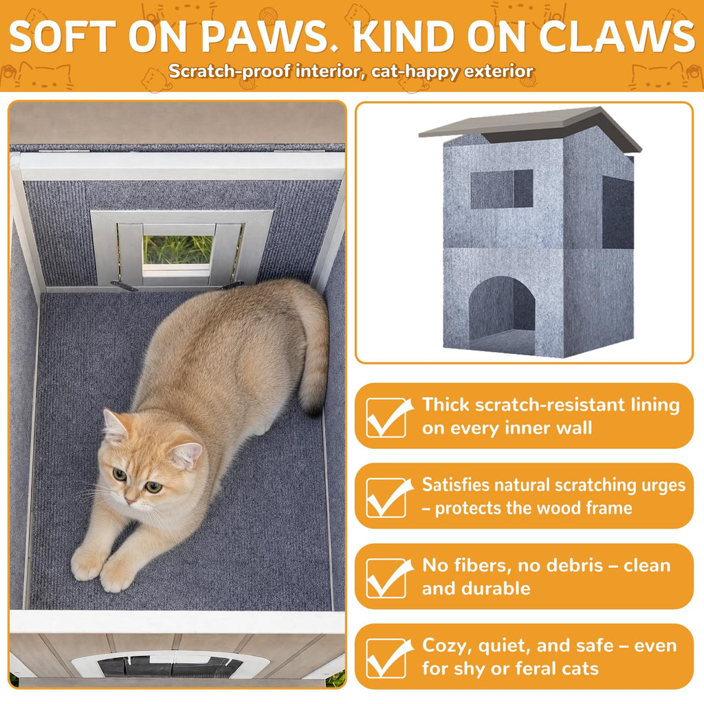Weatherproof Wooden Outdoor Cat House I953
