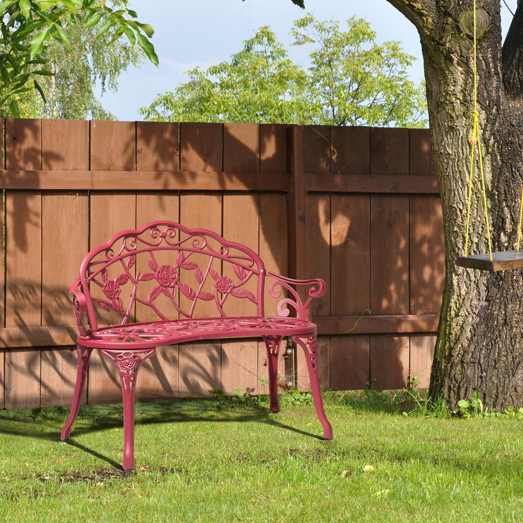 38.5" Cast Iron Aluminum Patio Bench T134