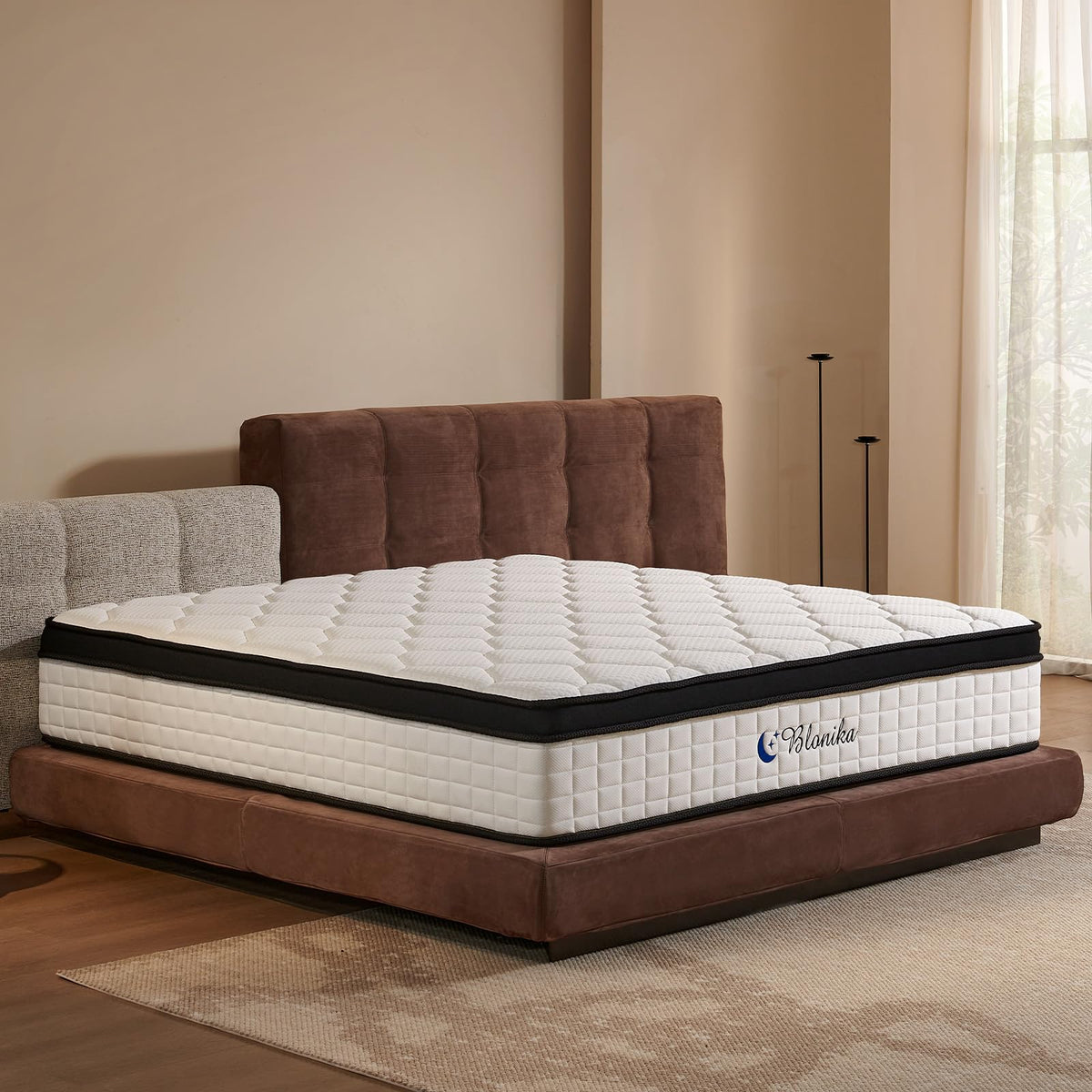 Full Size 12 Inch Memory Foam Pocket Spring Medium Firm Mattress B9801