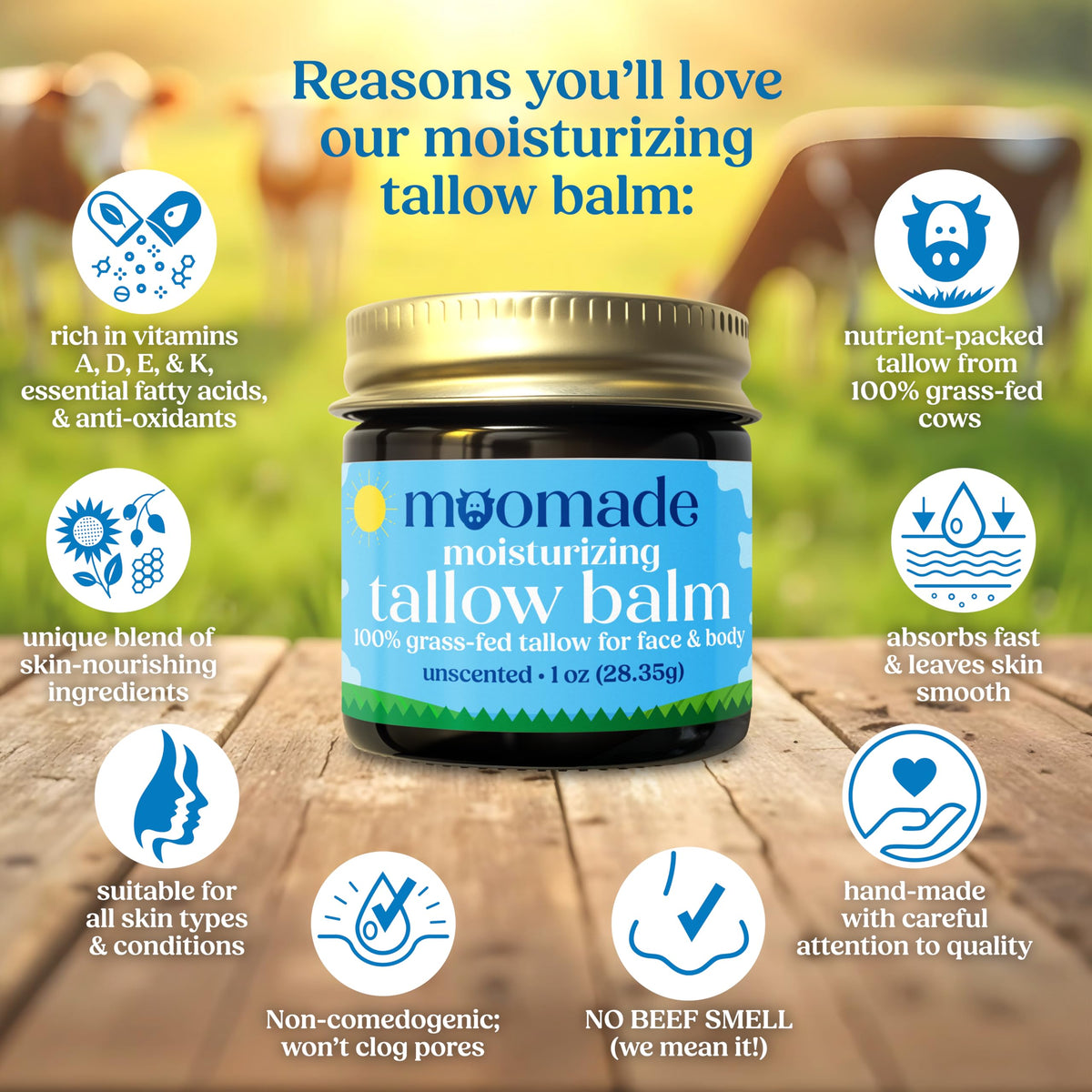 Unscented Tallow Balm 1 oz B22152
