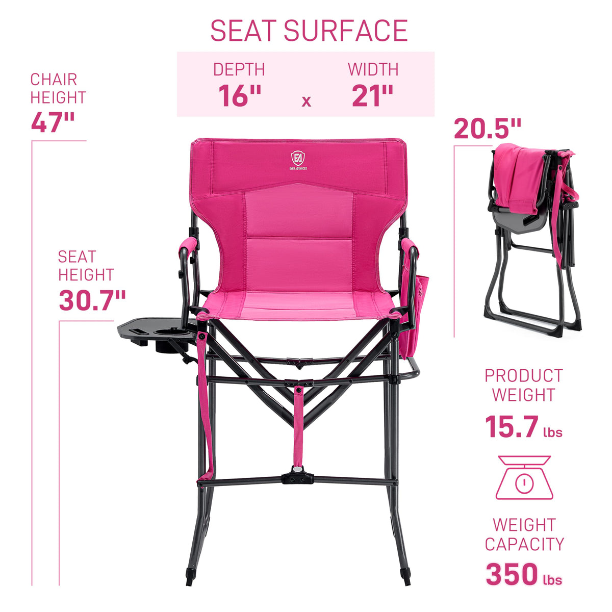 Portable Tall Camping Chair V966324