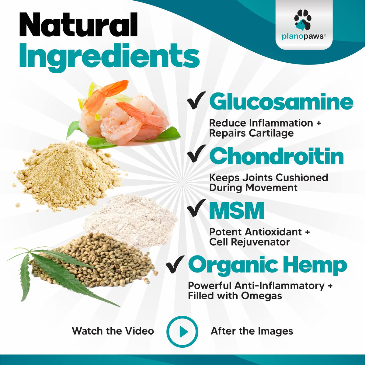 Glucosamine for Dogs Hip and Joint Supplement Soft Chews V1765