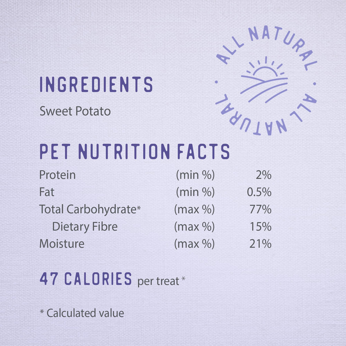 Sweet Potato Chews Dog Treats 28oz P599