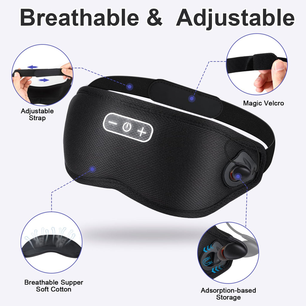 Wireless Bluetooth Sleep Headphones and Blackout Sleep Mask B566