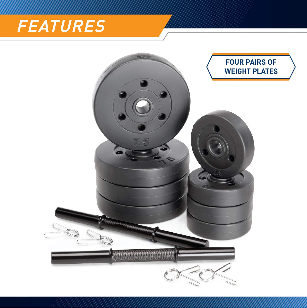 40 lbs Adjustable Dumbbell Set D73873