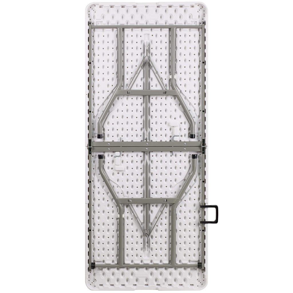 6-Foot Bi-Fold Granite White Plastic Folding Table L1879