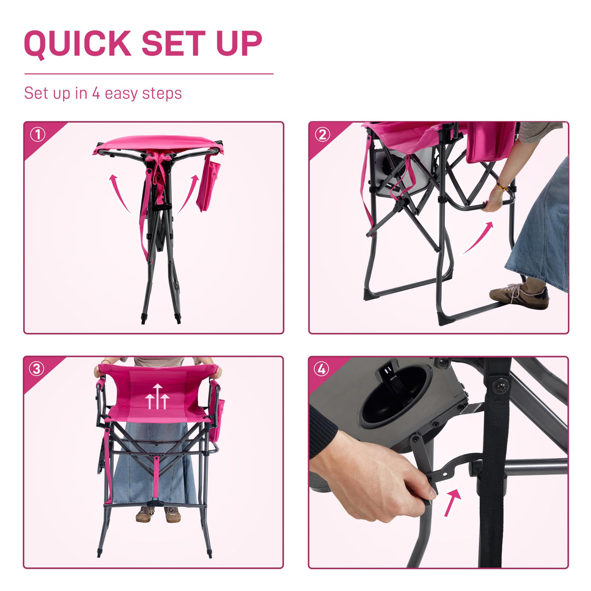 Portable Tall Camping Chair V966324