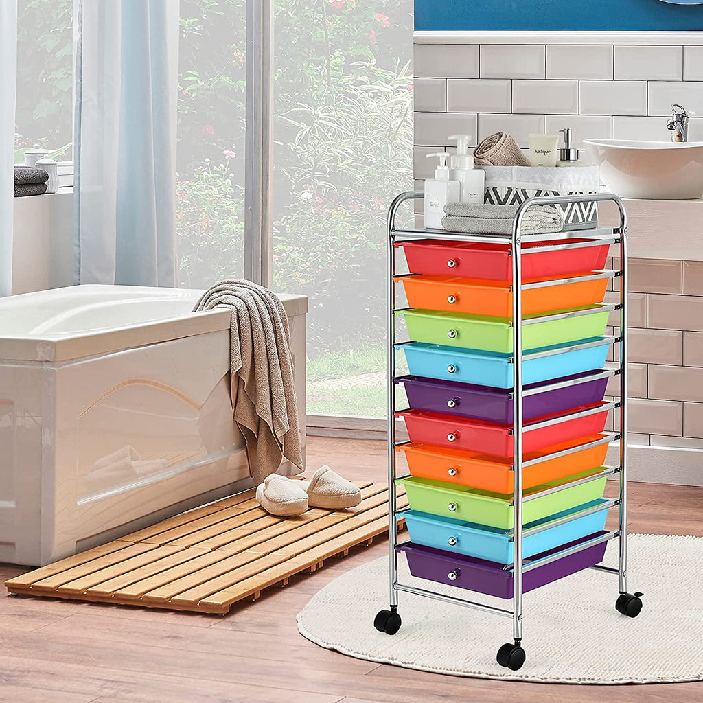 10 Drawer Rolling Storage Organizer Cart V68723