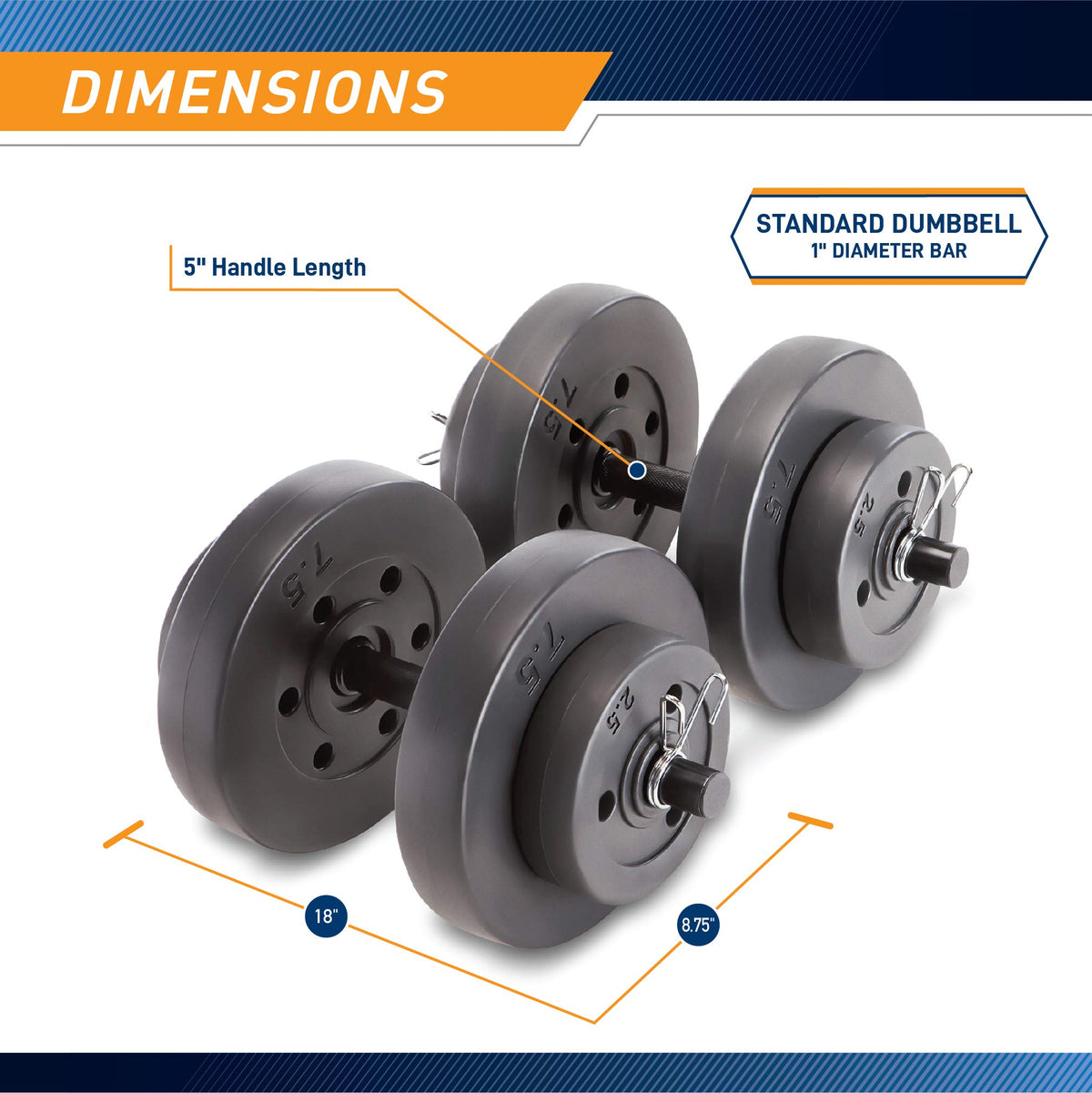 40 lbs Adjustable Dumbbell Set D73873