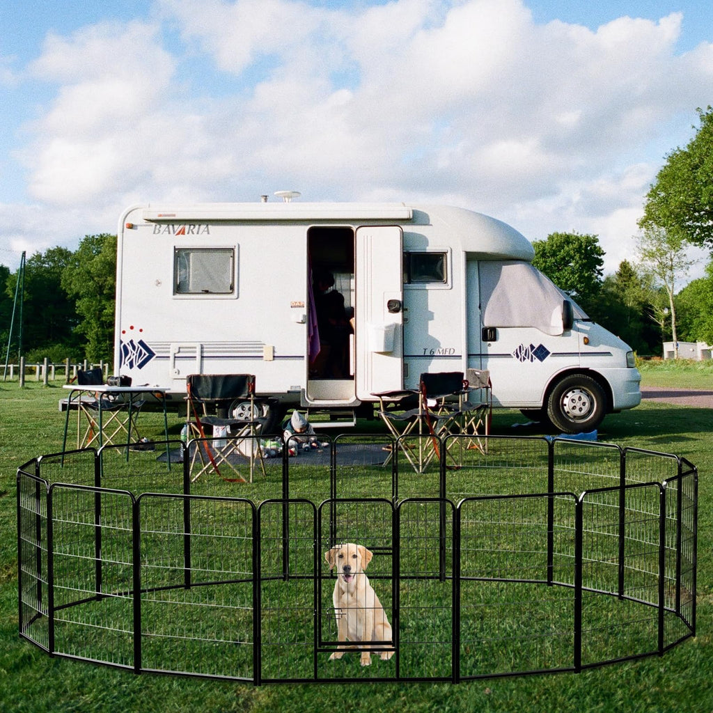 40 Inch 16 Panels Metal Dog Playpen X3414