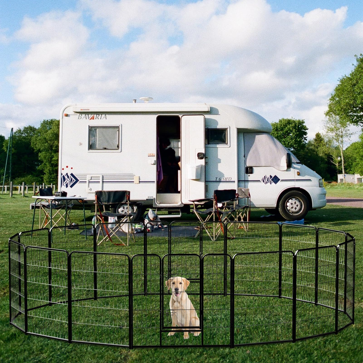 40 Inch 16 Panels Metal Dog Playpen X3414