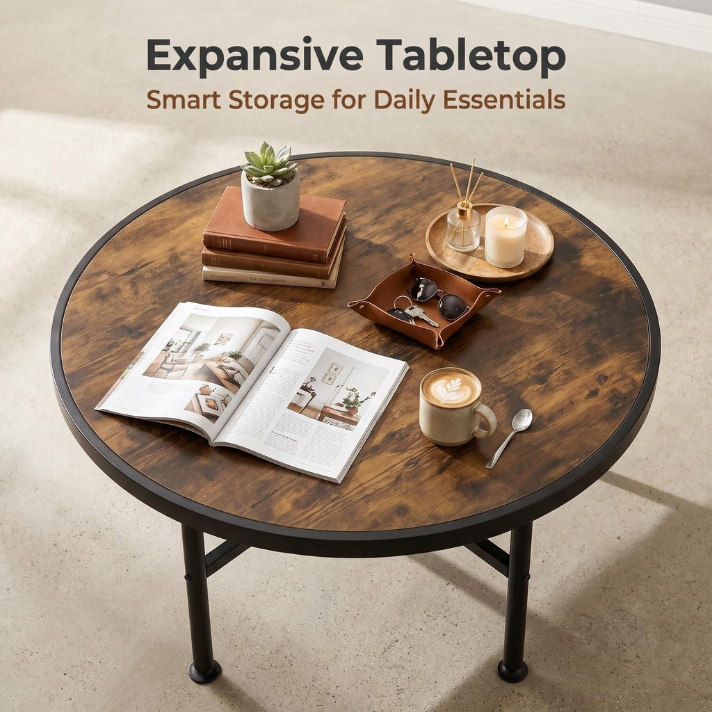 Round Wood Coffee Table F573