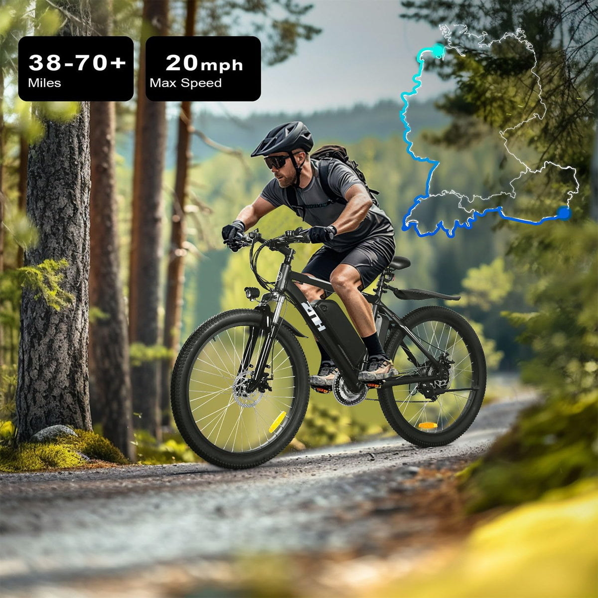 Electric Bike 1000W 20 Mph 80 Miles H57268