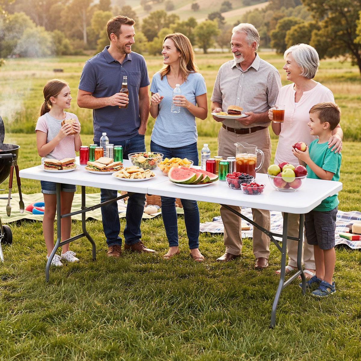 Heavy-Duty 6ft Folding Table with Handle E5681