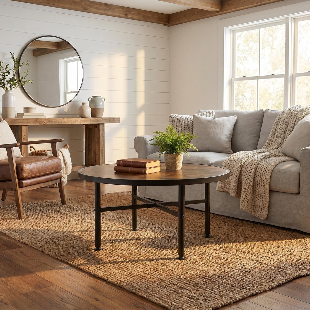 Round Wood Coffee Table F573